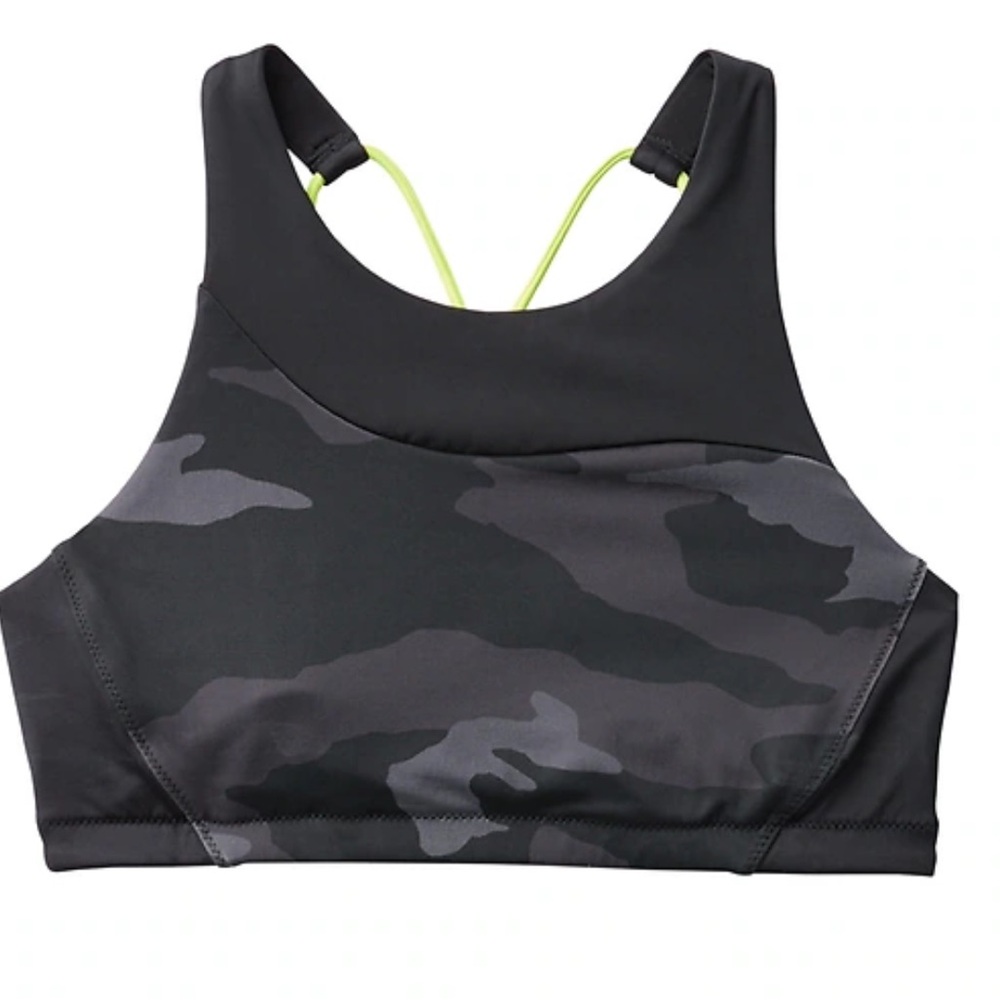 Athleta Freestyle Camo High Neck Bikini Top